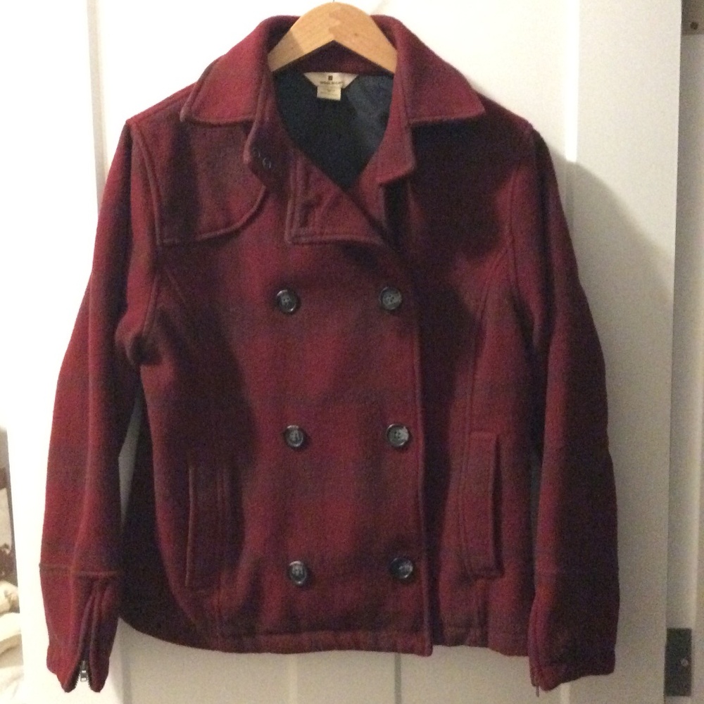 Woolrich Ruby Plaid Classic Pea Coat - Women's Size Medium